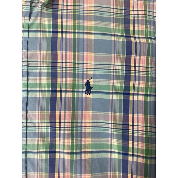 Polo Ralph Lauren Men’s Shirt Size M Classic-Fit Plaid Stretch Cotton NO POCKET - Picture 2 of 16